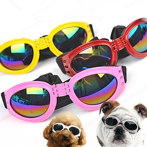 17 cm dobrável óculos de estimação cão óculos de sol verão Óculos de sol Áprov pedidos de sol cães filhote de cachorro acessórios para animais de estimação suprimentos