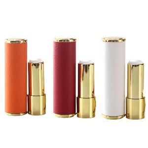 Packing Empty Bottle New Arrival 12.1mm Calibre Beautiful DIY Round Shape White Red Orange Lipstick Tube Portable Cosmetic Packaging Container