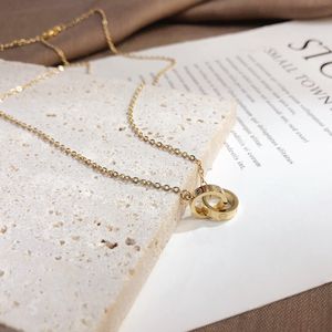 Collana girocollo da donna di alta qualità Collana girocollo in acciaio inossidabile placcato oro 18 carati Collane con ciondolo a forma di lettera Accessori per gioielli da sposa X364