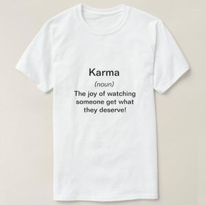 T-shirts 2022 Trycksaker T-shirt Bomull Kortärmad Rolig Definition av Karma_ T-shirt Kvinnor Tshirt