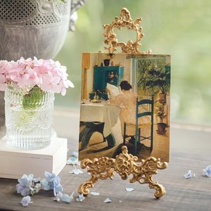 Andra heminredning Restaurang Desktop Dinner Plate Storage Tray Display Stand Makeup Mirror Bracket Po Frame Shelfother