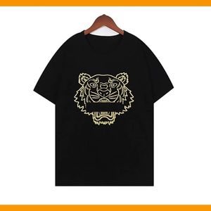 Kenzi Gömlek Tees Mens T-Shirts Tiger Head T-Shirt Gevşek Hip Hop Sokağı Lüks Klasik Asya Boyutu S-2XL 6NKX 436