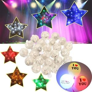 100 pz/lotto 100 X Rotondo Led Flash Ball Lamp Palloncino Luce molto tempo di attesa per Lanterna di Carta Palloncino Luce Festa di Nozze Decorat T200526