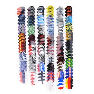 Various colors Dart Flights 150PCS Dart Flights in 50 Kinds of Patterns RARE Darts Fin Feather Accessories Super Value Flights 220815