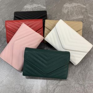 Borse firmate Borse a tracolla in pelle di pecora portafoglio caviale catena di metallo oro argento Borsa firmata Borsa in vera pelle Flip cover diagonale