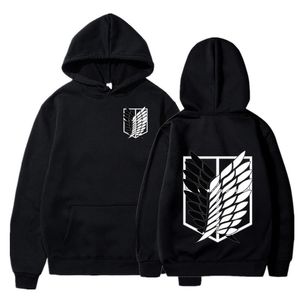 Attack On Titan Hoodie Japanese Anime Hingeki No Kyojin Graphic Sweatshirt Pullover Casual Hooded Streetwear Tops Unisex 220813