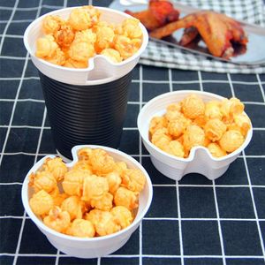 Snack Cup Holder Creative Fried Chicken Fries Popcorn Cups Holders Disposable Cold Drink Milk Tea Plastic Tray WH0640