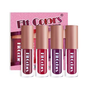 4PCS/Pack Lip Gloss Metallic Non-stick Cup Lipgloss Pearly Diamond Lips Glaze Lipstick Kit Whole Beauty Make Up