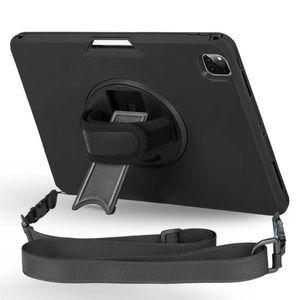 Tablettfodral för Samsung Tab S8 Plus 12.4 S8 Ultra med kraftigt stötsocktät Holster Belt Clip Kickstand Defender 3-lager Multifunktion 4 hörn Stärker täckningen