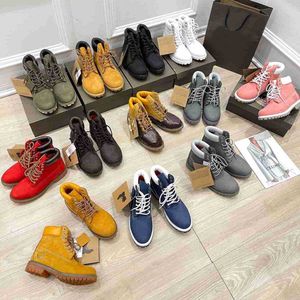 2021 Men kick not bad rhubarb boots fashion Women platform leather lace up Martin boot top designer Man Woman hiking booty winter shoes with