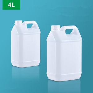 Storage Bottles & Jars Empty 4L Square Plastic Jerry Can Food Grade HDPE Material Lotion Shampoo Refillable Bottle Container