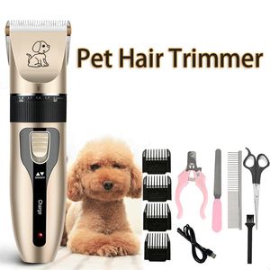 Tagliacapelli per cani Pet Hair Trimmer Puppy Grooming Rasoio elettrico Set Accessori per gatti Ricarica lama in ceramica Forniture professionali 220423