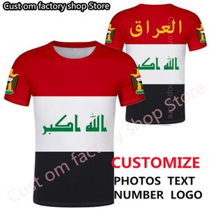 Иракская футболка DIY Бесплатное название номера футболка IRQ нация Flag IQ Country Republic Islam Arabic Arab Print P O одежда 220616