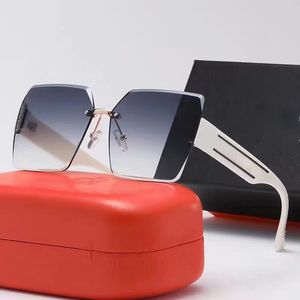 Designer-Sonnenbrillen, neuester großer Rahmen, quadratisch, klassisches Design, polarisierte Sonnenbrille, übergroß, für Herren und Damen, randlose Sonnenbrille, Sonnenschutz, UV400