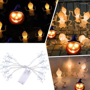 Stringhe LED 1.5M 10LED Decorazione di Halloween Stringa di luce Zucca Horror Teschio Illuminazione a batteria DecorLED per feste