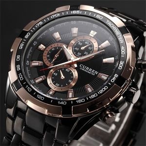 새로운 판매 Curren Watches Men Quartz 최고 브랜드 아날로그 군사 남성 시계 남성 스포츠 육군 시계 방수 릴로고 마스쿨 리노 T200113