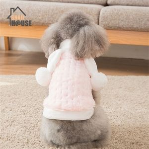 Snailhouse Fashion Casual Pet Clothes Puppy Kitten Vest Autumn Winter Thick Coat Rabbit Small Cat Dog Cotton Plush T200710