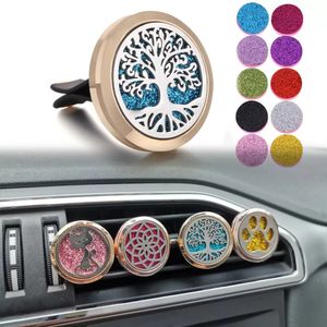 Car Perfume Clip Home Essential Oil Diffuser For Car Locket Clip Stainless Steel Car Air Freshener Conditioning Vent Clips