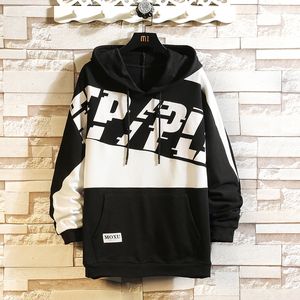 Männer Hoodies 5XL 6XL 7XL Plus Größe Mit Kapuze Streetwear Sweatshirts Männlich Schwarz Herbst Hip Hop Bänder Outwear 220816