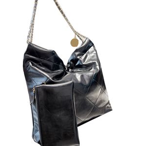 Designer di lusso da donna Quilted 22 borse per la spesa con hardware in metallo oro con borse di moneta matelasse per spalla bagagli a capacità di grande capacità 36 cm