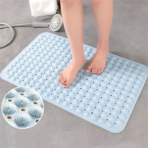 Large Strong Suction Bathroom Mat Anti Slip For Home Foot Pad Bath s PVC Massage Particles 220401