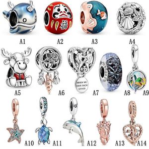 Wholesale sterling silver turtle charm for sale - Group buy New Arrival Sterling Silver Ocean series new shells new turtle starfish beads DIY Fit Original European Charm Bracelet Fashion214r