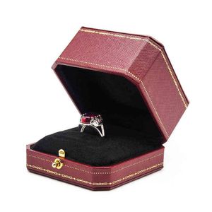 High End Brand Jewelry Box Diamond Ring Packaging Box Presentförpackning smyckeväska H220505