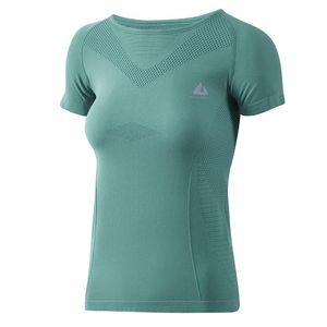 Yoga Outfit Damen Letter Print Gym Sportbekleidung Schnelltrocknende atmungsaktive T-Shirts Outdoor Joggen Laufen Kurzarm Fitness TopsYoga
