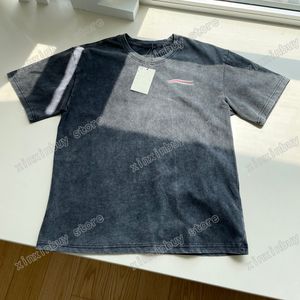 22ss Herr Dam Designers t-shirts t-shirt sea wave FÖRSTÖD tie dye print bomull kort ärm Crew Neck Streetwear xinxinbuy svart blå M-XL