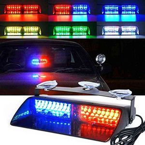 أضواء الشرطة LED Strobe Light Red/Blue Amber/White Signal Lamps Flash Dash Dash Flashing Willshield Windning Light 12V Y220708