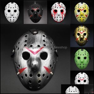 Máscaras de festa suprimentos festivos jardim de casas 9 estilos face mascarerade jason cosplay skl máscara vs sexta -feira horror hocke dhucl
