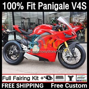 Ducati Panigale V 4 V4 S R V4S V4S V4R 2018 2019 2020 2021 Body Kit 1DH.0 스트리트 전투기 V4-S V4-R 18-21 V-4S V-4R 18 19 20 21 주사 곰팡이 페어링 글로스 레드