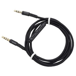 1,2 m 3,5-mm-Klinkenstecker auf Stecker-Audiokabel, Stereo-Aux-Kabel mit Mikrofon-Lautstärkeregler für Auto-Kopfhörer, Mobiltelefon-Lautsprecher