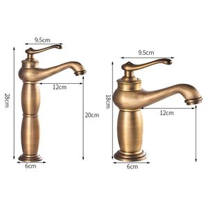 Bathroom Sink Faucets Vidric Faucet Antique Bronze Solid Brass Basin Single Handle Water Mixer Taps Bath Tap Torneiras CraBathroom