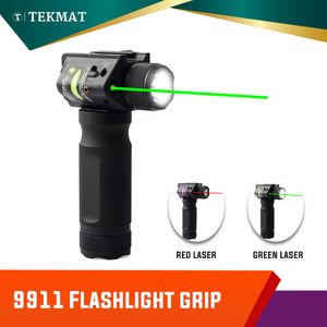 TEKMAT TACTICAL FLASHLIGHT HUNTING LED FOREGRIP FLASHLIGHT Green Red Laser Combo Sikt på mm Picatinny Rail Installation Xhunter