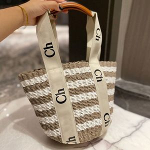 Borse a mano casual estive Borsa a tracolla alla moda Borse da spiaggia in paglia alla moda Borse da donna firmate Borsa da donna per fotocamera senza scatola