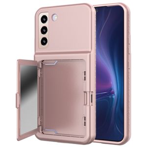 Wielofunkcyjne przypadki telefoniczne dla iPhone 13 Pro Max 12 11 Mini XSMax XR XS / X Samsung S22 S21 S21U PLUS S22ULTRA Ultra Ochrona Ciężki z kieszenią na kartę