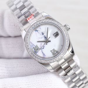 Masowe mechaniczne eleganckie panie zegarek 28 mm Pasku ze stali nierdzewnej Sapphire Crystal Oster Perpetual Designer Watch Luksusowe zegarki popularne Montre de Luxe 22aa