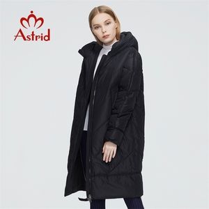Astrid Winter Womens Coat Kobiet Long Warm Parma Fashion Jacket z kapturem biodown Famel Clothing Projekt 7042 201027