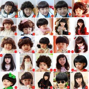 Nxy Wigs Children s Wig Years Old Girl Headdress Modeling Baby Long Hair Short Curly Princess Cap