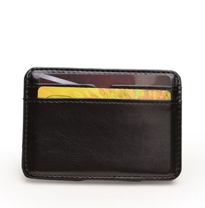 5PCS 카드 소지자 남성 PU 다기능 비즈니스 이름 짧은 지갑 믹스 색상