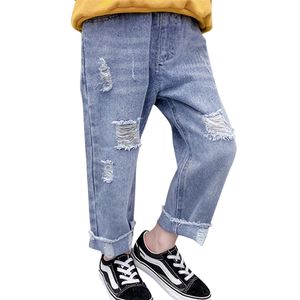 Jeans per bambini Jeans con foro Ragazza Bambino Jeans per bambini Ragazze Primavera Autunno Vestiti per bambina 210412