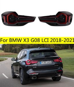 BMW X3 G08 LCI 20 18-2021 için araba stilini LED dinamik arka lamba arka sis lambası dönüş sinyali ışığı vurgulama ve fren