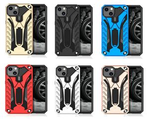 Kickstand Armor -telefonfodral f￶r iPhone 14 13 12 11 Pro Max XR XS 7G 8 Plus S21 S22 Ultra Toruk Makto