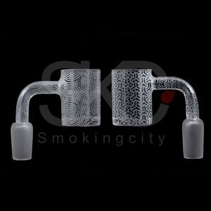 Smoking Sandblasted Quartz Banger 4mm Thick Bottom Flat Top Smoke 10/14mm Male Nails For Dab Rig Glass Bongs Oil Rigs Glass Water Pipes