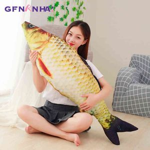 CM D Simulering Karp Plush Toy Man Soft Animal Fish Cushion Creative Sofa Gift Children Toys J220704