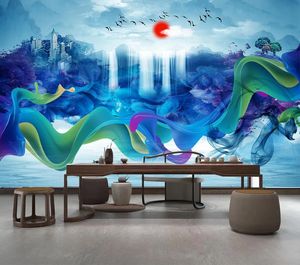 Custom HD landscape painting Wallpapers Home Living room wallpaper for bedroom walls TV Background Photo pegatinas de pared Wall stickers papel de parede 3d