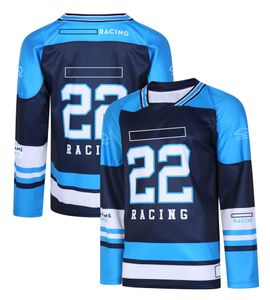 2022 new product formula one racing suit T-shirt long-sleeved clothing custom plus size