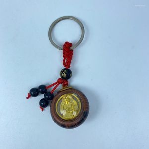 Keychains Creative Religious Post Ornament Year X-Mas Goddess of Mercy Buddha Gift Keychain Charms Bag Pendant Car Keyring On Backpack Miri2
