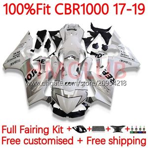 OEM Corpo + Serbatoio per HONDA CBR 1000 CBR1000 RR CC 1000CC 17-19 Carrozzeria 13No.75 CBR1000CC CBR1000RR 17 18 19 CBR 1000RR 2017 2018 2019 Stampo ad iniezione Carenatura Repsol argento